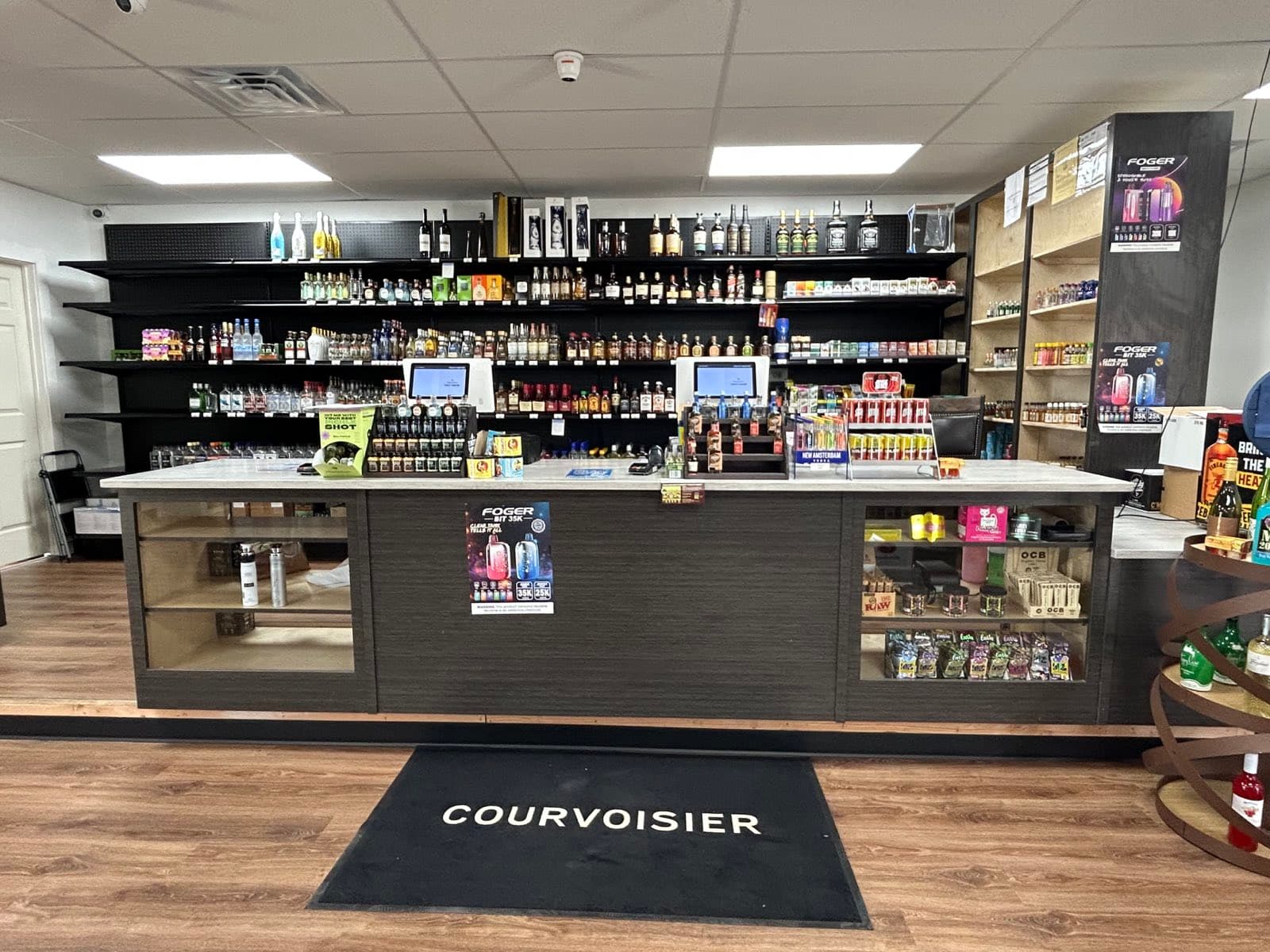Liquor Legends front counter and main checkout area